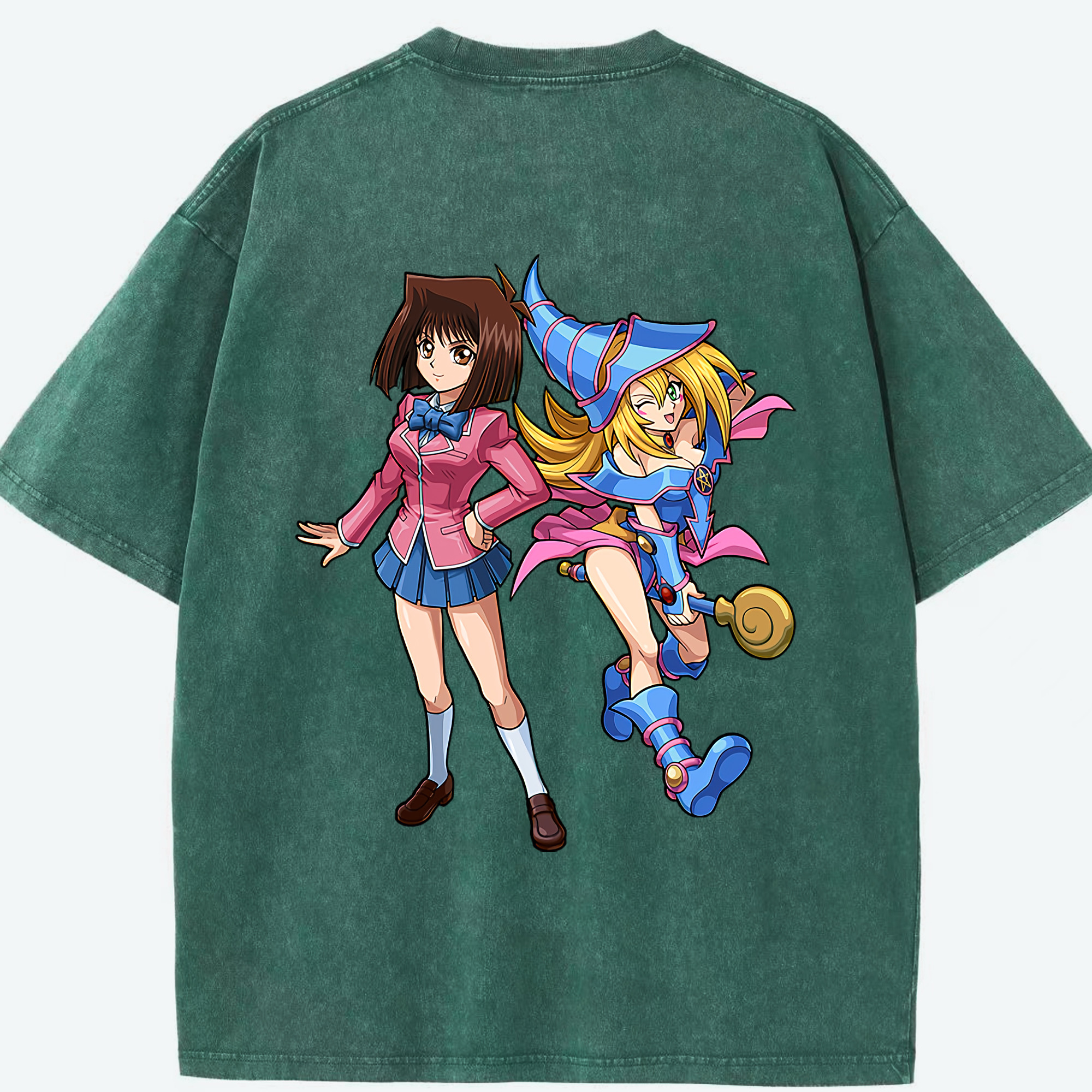 （画像用） 遊☆戯☆王 Yu-Gi-Oh! 綿100% ヴィンテージ風 半袖Tシャツ（背面プリント）